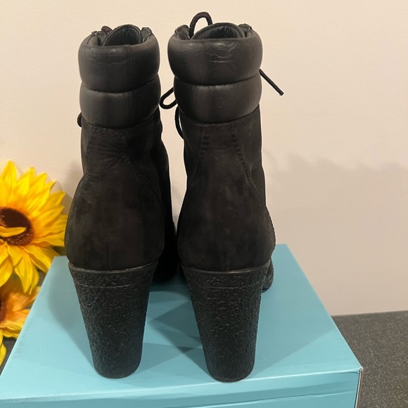TIMBERLAND Allington Black Suede mid Lace Up Ankle Boots /size 6.5 - Picture 6 of 14